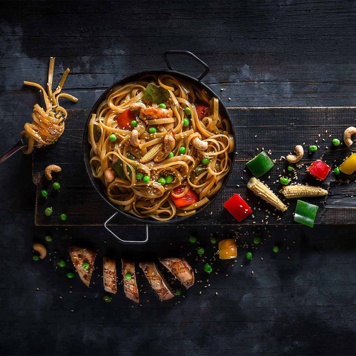 Linguine with Chicken and Vegetables